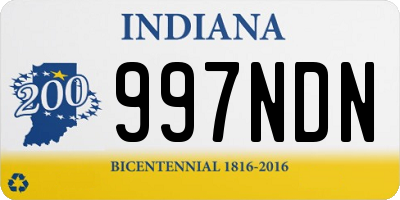 IN license plate 997NDN