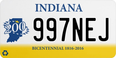 IN license plate 997NEJ