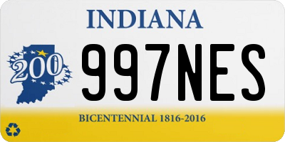 IN license plate 997NES