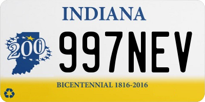 IN license plate 997NEV
