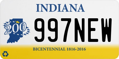 IN license plate 997NEW