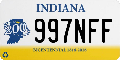 IN license plate 997NFF