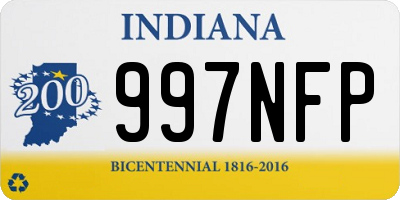 IN license plate 997NFP