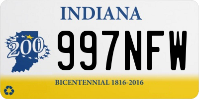 IN license plate 997NFW