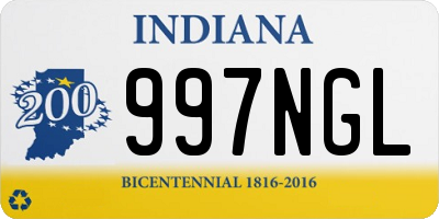 IN license plate 997NGL