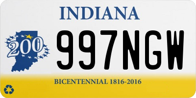 IN license plate 997NGW