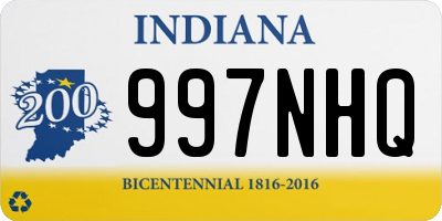 IN license plate 997NHQ