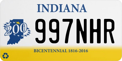 IN license plate 997NHR