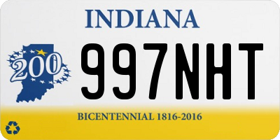 IN license plate 997NHT