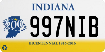 IN license plate 997NIB