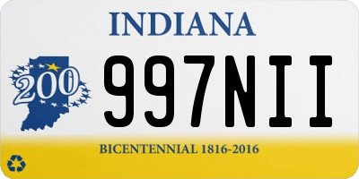 IN license plate 997NII