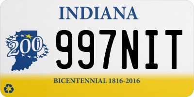 IN license plate 997NIT