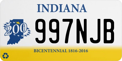 IN license plate 997NJB