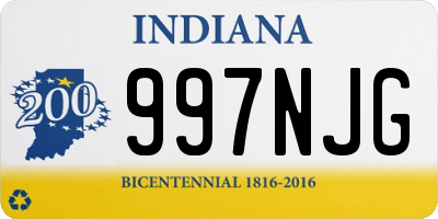 IN license plate 997NJG