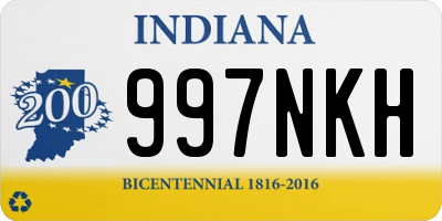 IN license plate 997NKH