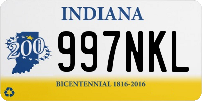 IN license plate 997NKL