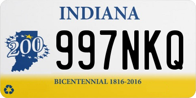 IN license plate 997NKQ