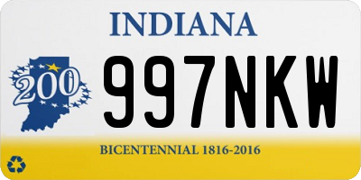 IN license plate 997NKW