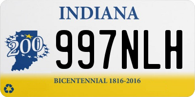 IN license plate 997NLH