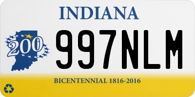 IN license plate 997NLM