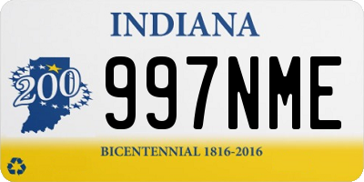 IN license plate 997NME