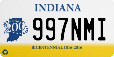 IN license plate 997NMI