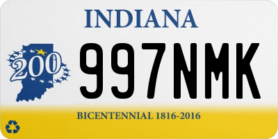 IN license plate 997NMK