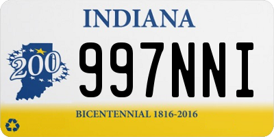 IN license plate 997NNI