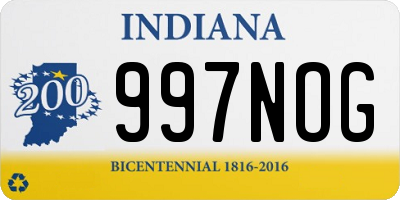 IN license plate 997NOG