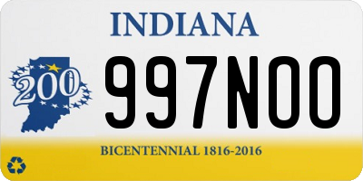 IN license plate 997NOO