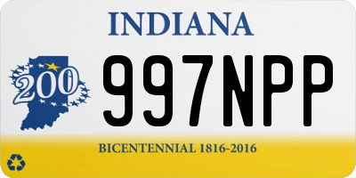 IN license plate 997NPP