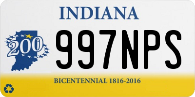 IN license plate 997NPS