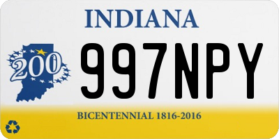 IN license plate 997NPY