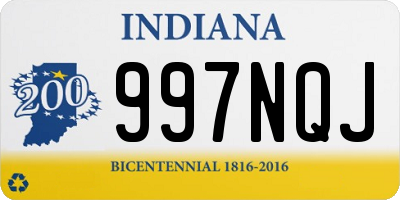 IN license plate 997NQJ