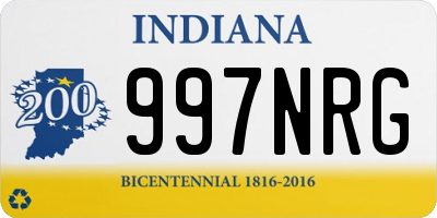 IN license plate 997NRG