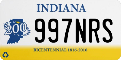 IN license plate 997NRS