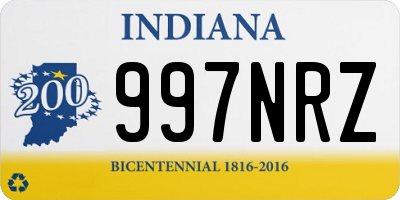 IN license plate 997NRZ