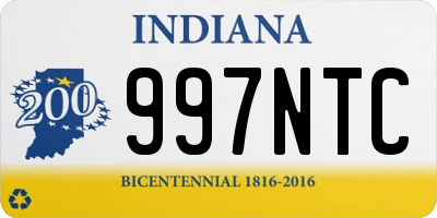 IN license plate 997NTC