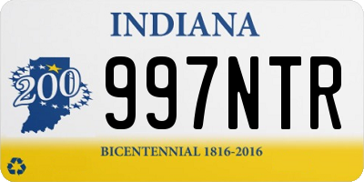 IN license plate 997NTR