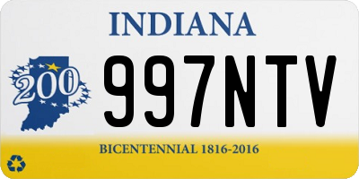 IN license plate 997NTV