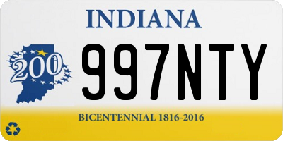 IN license plate 997NTY