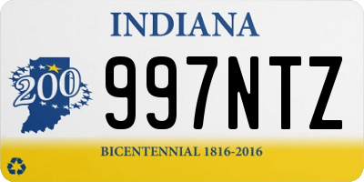 IN license plate 997NTZ