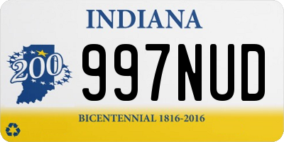 IN license plate 997NUD