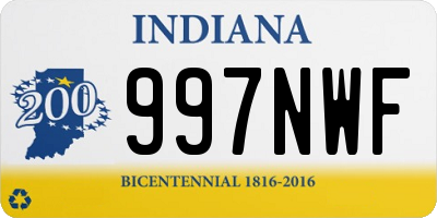 IN license plate 997NWF