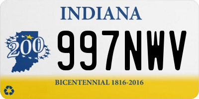 IN license plate 997NWV