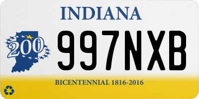 IN license plate 997NXB