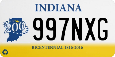 IN license plate 997NXG