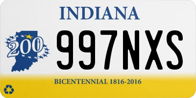 IN license plate 997NXS