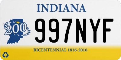 IN license plate 997NYF