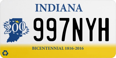 IN license plate 997NYH